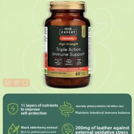 Hoberi HB Immune Formula Probiotics Intestinal Resistance Quercetin Nutritional Defense Black Elderberry Vitamin D Selenium